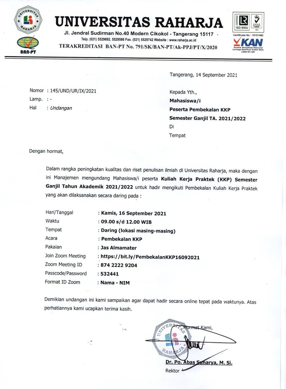 pembekalan KKP Ganjil 2021-2022